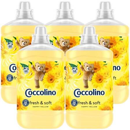 Coccolino Happy Yellow Płyn do Płukania Tkanin Fresh & Soft 5x1,7L 340 pr