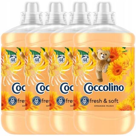 Coccolino Orange Rush Płyn do Płukania Tkanin Fresh & Soft 4x1,7L 272 prań