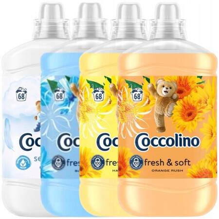 Coccolino Płyn do Płukania Tkanin Fresh & Soft Zestaw Mix 4x1,7L 272 pr