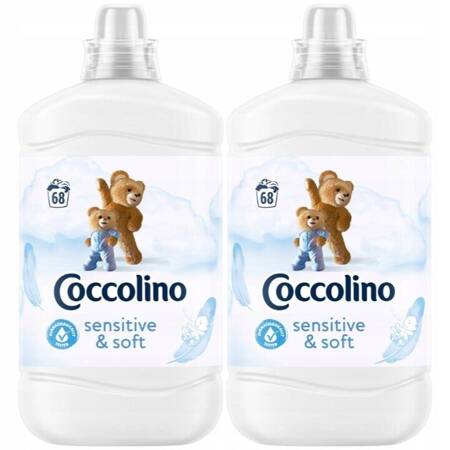 Coccolino Sensitive Płyn do Płukania Tkanin Fresh & Soft 2x1,7L 136 prań