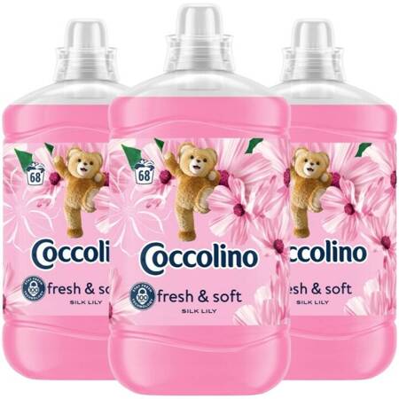 Coccolino Silk Lily Płyn do Płukania Tkanin Fresh & Soft 3x1,7L 204 prań