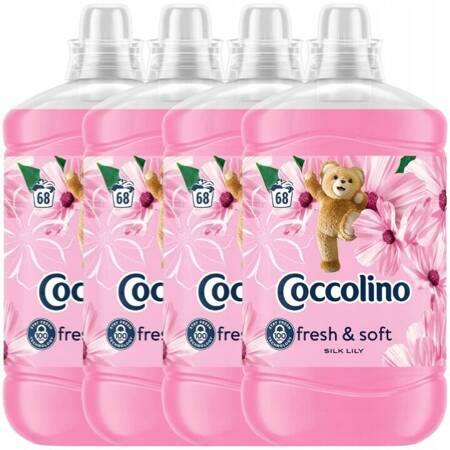 Coccolino Silk Lily Płyn do Płukania Tkanin Fresh & Soft 4x1,7L 272 prań