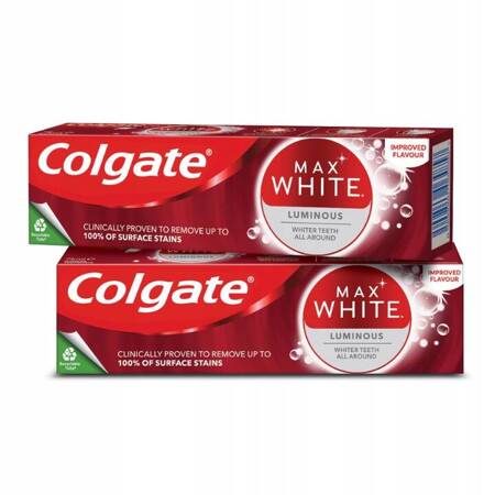 Colgate Max White Luminous Pasta do Mycia Zębów 2x75ml