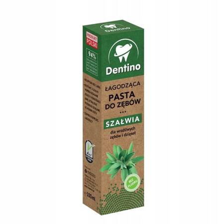 Dentino Łagodząca Pasta do Zębów Szałwia Bez Fluoru 100 ml