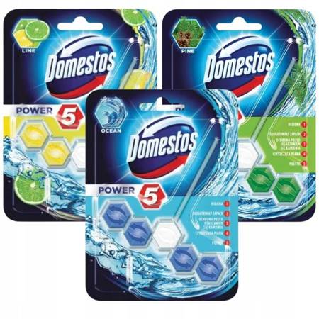 Domestos Power 5 Kostka Toaletowa MIX 55gx3