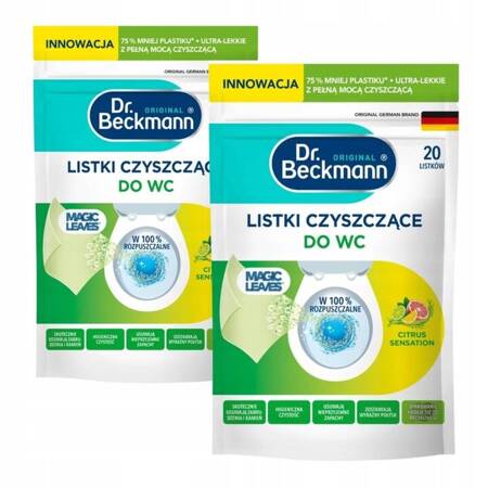 Dr Beckmann Chusteczki Listki do WC Citrus Sensation 40 szt.