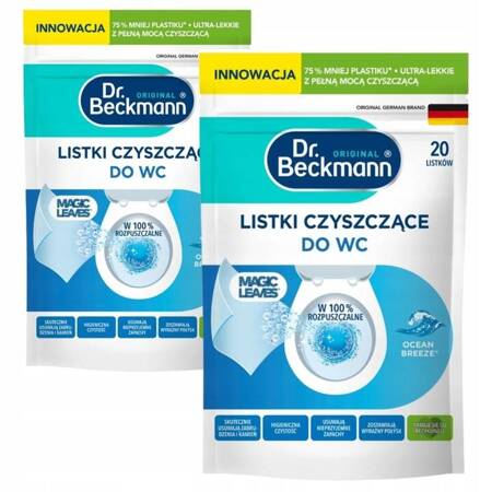 Dr Beckmann Chusteczki Listki do WC Ocean Breeze 40 szt.