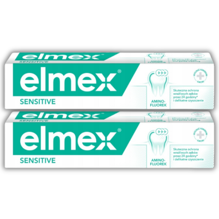 Elmex Sensitive Pasta do Mycia Zębów z Aminofluorkiem 2x75 ml