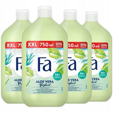 Fa Aloe Vera Yoghurt Kremowy Żel pod Prysznic 4x750ml