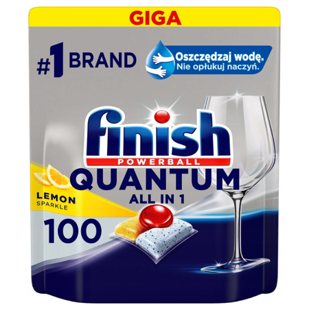 Finish Quantum Kapsułki do Zmywarki Lemon 100 szt