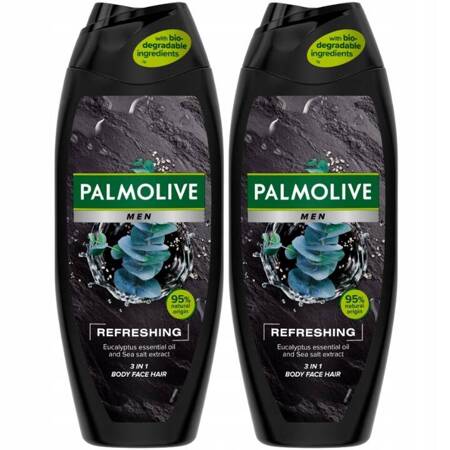 Palmolive Men Refreshing Żel pod Prysznic 3w1 2x500ml