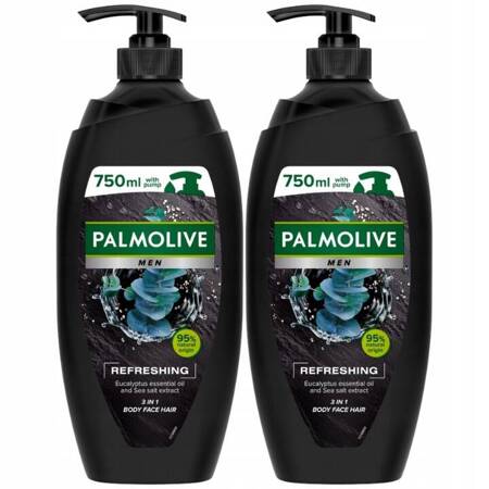 Palmolive Men Refreshing Żel pod Prysznic 3w1 2x750ml