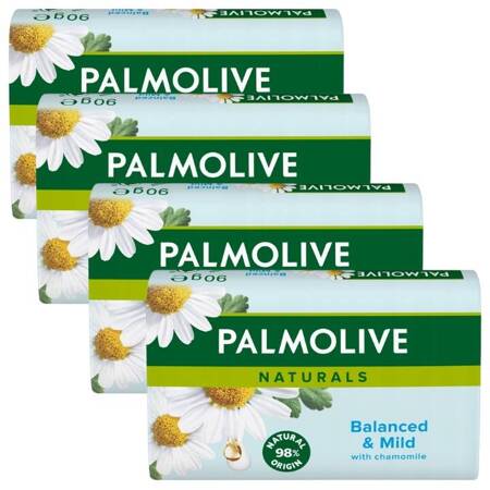 Palmolive Naturals Balanced & Mild Rumianek z Witaminą E Mydło w Kostce 4x90g