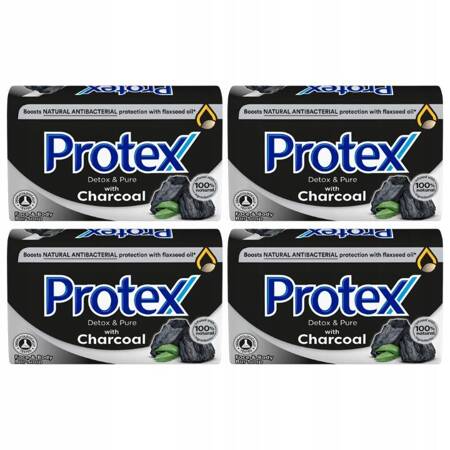 Protex Detox & Pure Charcoal Mydło w Kostce z Aktywnym Węglem 4x90g