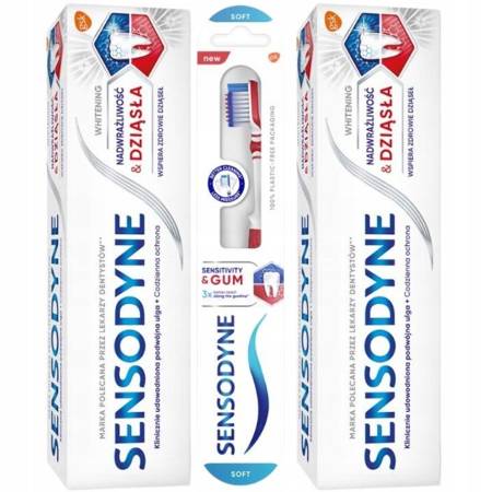 Sensodyne Nadwrażliwość Pasta 2x75ml + Szczoteczka