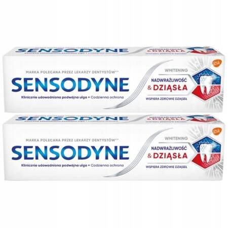 Sensodyne Nadwrażliwość White Pasta do Zębów 2x75ml