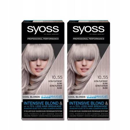 Syoss Farba do włosów 10-55 Platynowy Blond x2