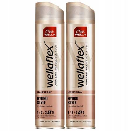 Wellaflex Hydro Style Lakier do Włosów 250ml x2