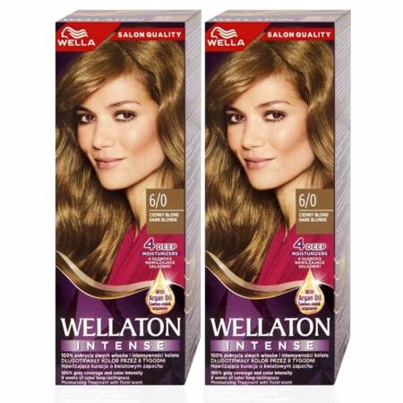 Wellaton Intense Farba do włosów 6/0 Ciemny Blond x2