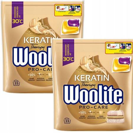 Woolite Kapsułki do Prania Pro Care 33szt x2